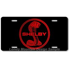 Shelby Cobra Inspired Art Red on Black FLAT Aluminum Novelty License Tag Plate picture