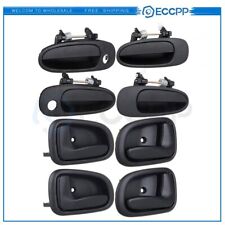 8Pcs for 93-97 Corolla Prizm Right Left Side Front Rear Black Door Handles picture