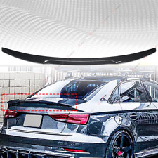 For AUDI A3 S3 RS3 2014-2020 Carbon Fiber Style Rear Trunk Spoiler Lip Wing picture