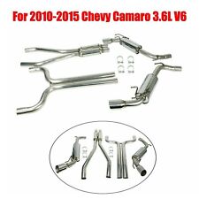 For 10-15 Chevy Camaro 3.6L V6 S/S Dual Catback Exhaust System Muffler Tip picture