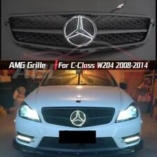 Shiny Black GTR Style Grille W/LED Star For Benz C-Class W204 2008-14 C180 C350 picture
