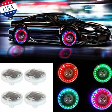 4Pcs 15-Mode Solar Energy Auto Flash LED Car Wheel Hub Tire Tyre Valve Cap Light picture