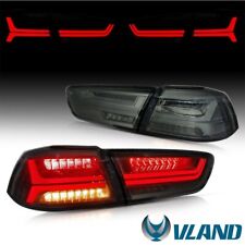 VLAND LED Smoked Tail Lights for 2008-2017 Mitsubishi Lancer EVO Rear Lamps Pair picture