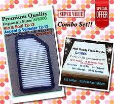 AF6200 C35865 Engine & Cabin Air Filter For 2012-2017 Accent Veloster & KIA Rio picture