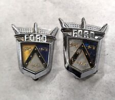 USED ORIGINAL 1955 56 FORD THUNDERBIRD FORD CREST EMBLEM WITH CHROME RETAINER picture