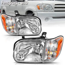 for 2005 2006 Toyota Tundra 05-07 Sequoia Chrome Headlights Headlamps Left+Right picture