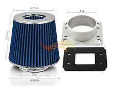AIR INTAKE MAF Adapter +BLUE FILTER For 84-91 BMW 318 325 M3 E30 picture