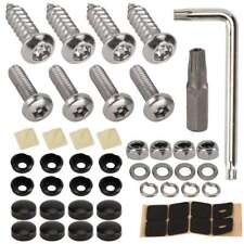 Anti Theft License Plate Screws Stainless Steel Bolt Caps Car Fasteners Tool Kit picture
