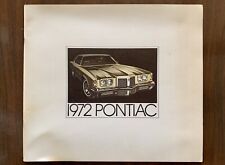 1972 Pontiac Full Line GTO Trans Am Firebird LeMans Brochure Catalog 10.5x12 BIG picture