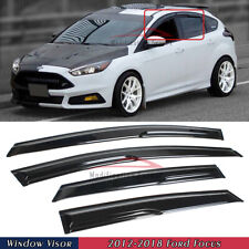 For 2012-2018 Ford Focus ST SE 4 Door Wavy Mugen Style Window Visors Rain Guards picture