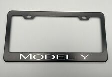 Model Y BLACK Stainless Steel License Plate Frame laser engraved fit Tesla picture