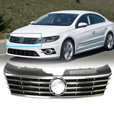 Fit 2013-2017 VW Volkswagen CC Front Upper Black Grille Grill Molding W/Chrome picture