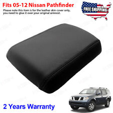 Fits 2005 2006 2007-2012 Nissan Pathfinder Console Lid Armrest Vinyl Cover Black picture