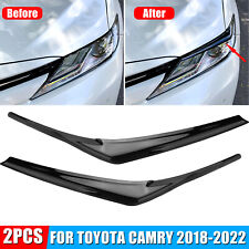 Pair Headlight Eyelid Trim Cover Eyebrows For Toyota Camry SE XSE XLE 2018-2022 picture