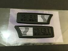 S281 EMBLEMS OF SALEEN 281 EMBLEM NEW NEVER INSTALLED MATTE BLACK / WHITE -1PAIR picture