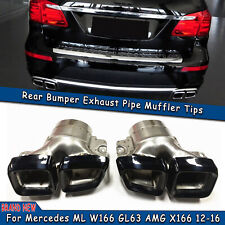 2PCS Black Exhaust Pipe Muffler Tip For Mercedes ML W166 GL63 AMG X166 2012-2016 picture