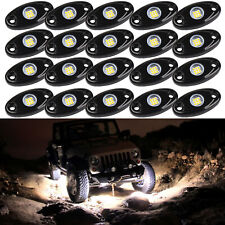 24X White LED Rock Lights Pods Underbody Glow Lamp Offroad SUV Pickup Truck ATV picture