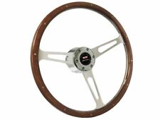 Chevy Two-Ten Deluxe Walnut Wood Steering Wheel Kit For GM Spline, IDIDIT Column picture