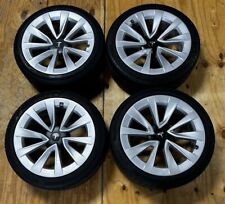 Tesla Model 3 17-20 19” 19 Inch Wheels + OEM Continental Tires 60-80% Tread TPMS picture