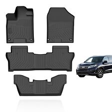 3D All Weather TPE Floor Mats Liners For 2016-2022 Honda Pilot 7 Seats OE picture