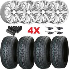 22 SILVER LIKE FACTORY WHEELS TIRES PACKAGE SET NEW OE OEM ALLOY MAG picture