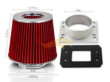 Mass Air Flow Sensor Intake Adapter + RED Filter For 88-91 Mazda 929 3.0L V6 picture