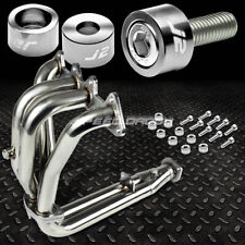 J2 For Accord Cd F22 Stainless Exhaust Manifold Header+Silver Washer Cup Bolt picture