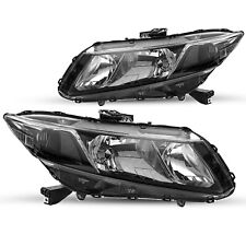 For 2012-2015 Honda Civic Sedan 12-13 Coupe Black Headlights Clear Corner Lamps picture