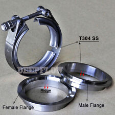 DeepFlow Exhaust Downpipe V-Band Clamp & 1.75inch Stainless Steel M/F Flange Kit picture