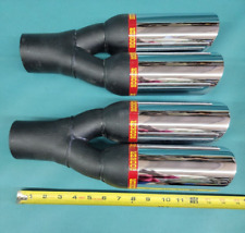 VINTAGE NOS HOOKER DUAL CHROME EXHAUST TIPS 21417 14