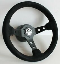 Steering Wheel Fits For VW Suede Alcantara Leather Deep Dish Lupo Polo 1998-2005 picture