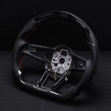 Real carbon fiber Flat Customized Sport Universal LED Steering Wheel TT TTS R8 picture