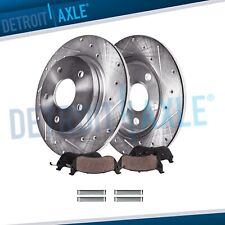 Rear Drilled Rotor and Ceramic Brake Pads for Ford Explorer Mercury Mountaineer picture