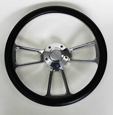 55 56 Chevy Bel Air Black Billet Steering Wheel 14