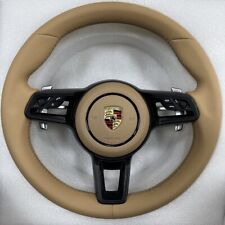 RARE BEIGE Porsche OEM Multifunction Steering Wheel 991.2 911 718 Cayman/Boxster picture