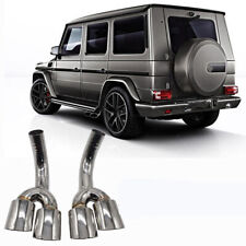 Rear Exhaust Muffler Tail Tips Pipe Silver For MB Benz G W463 G500 G55 G63 Sport picture