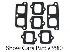 348 409 CHEVY SMALL PORT EXHAUST MANIFOLD GASKETS GRAPHITE AND STAINLESS STEEL picture