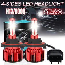4-Sides H13 9008 LED Headlight Bulb for Ford F-150 2004-2014 High Low Beam 6000K picture