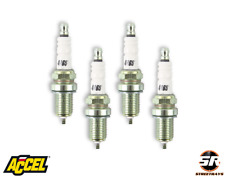 Accel 0416S-4 HP Copper Shorty Spark Plugs For Tubular Exhaust Headers - 14mm picture