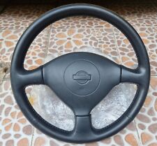 JDM Nissan Silvia S14 Black Leather stitch Steering Wheel OEM Genuine picture