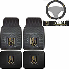 NEW 5pc NHL Las Vegas Golden Knights Car Truck Floor Mats & Steering Wheel Cover picture