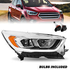 For 2017- 2019 Ford Escape Right Passenger Halogen Headlight Lamp with LED DRL picture