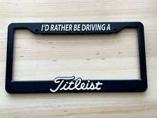 GOLF LICENSE PLATE FRAME TITLEIST, CALLAWAY, TAYLORMADE, PRO-V1, NXT MIZUNO picture