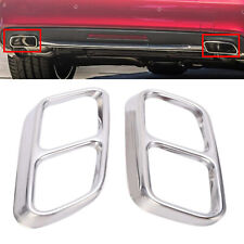 2pcs Gloss Silver Stainless Exhaust Muffler Tip Cover Fits 13-15 X204 GLK350 picture