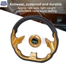 13“ Universal Mahogany Auto Car/Golf Cart Steering Wheel with Horn Button picture