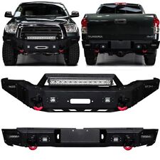 Vijay For 2007-2013 Tundra Fornt Bumper & Rear Bumper w/LED Lights and D-Rings picture