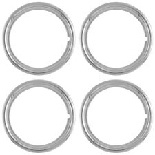 4 NEW 15' CHROME Steel Wheel Trim Rings Beauty Rims Glamour Ring Rim Edge Bands picture