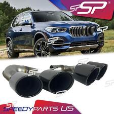 Gloss Black Exhaust Muffler Tips for BMW X5 G05 X6 G06 X7 G07 40i M-Sport picture