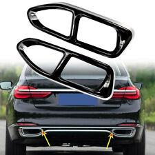 Gloss Black Stainless Exhaust Muffler Tip Cover Fits 16-19 G11 G12 740i msport picture