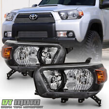 For 2010-2013 Toyota 4Runner Smoke Bezel Headlights Headlamps 10-13 Left+Right picture